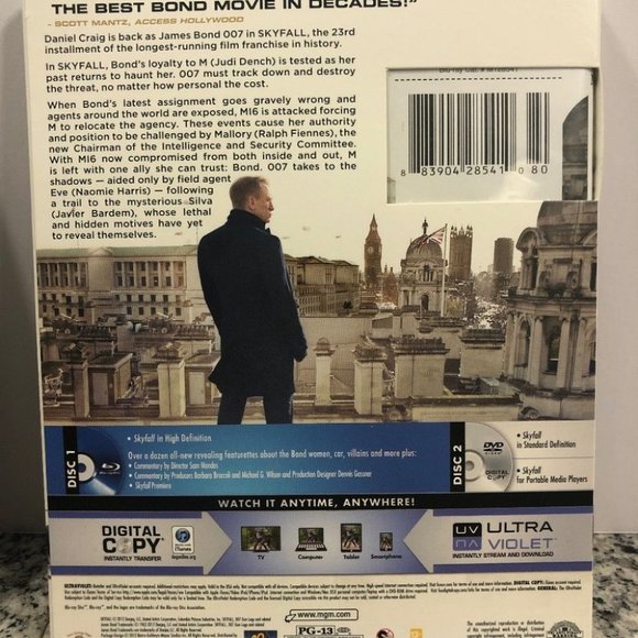 💕 007 Quantum of Solace and Skyfall - 2 Movie Lot- Blu Ray - Picture 2 of 5